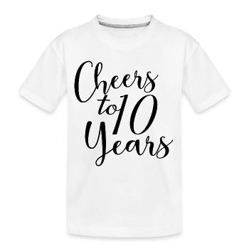 Prost zum 10-jährigen Jubiläum des 10. Geburtstags - Kinder Premium Bio T-Shirt - Weiß - Vorne