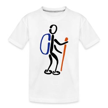 Wanderer Wandern 3C - Kinder Premium Bio T-Shirt - Weiß - Vorne