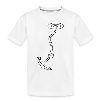 Schifffahrt Boot - Anker an einem Seil - Kinder Premium Bio T-Shirt - Weiß - Vorne
