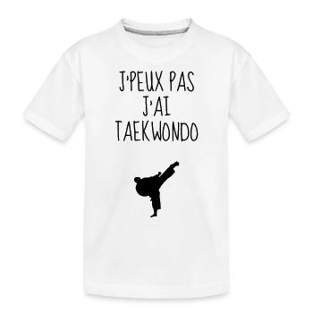 Taekwondo Taekwondoin Tae-Kwon-Do Tae Kwon Do - Kids' Premium Organic T-Shirt - white - Front