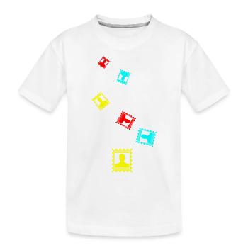 Icône de tampon - T-shirt bio Premium Enfant - blanc - Devant