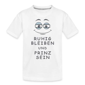 Prinz sein - Kinder Premium Bio T-Shirt - Weiß - Vorne
