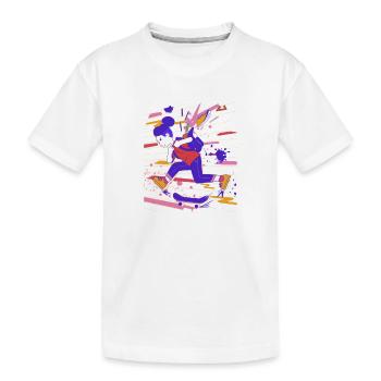 Inscription scolaire Filles Skateboard Longboard - T-shirt bio Premium Enfant - blanc - Devant