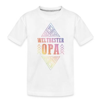 Weltbester Opa - Kinder Premium Bio T-Shirt - Weiß - Vorne