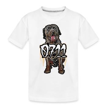 Rottweiler 0711 - Kinder Premium Bio T-Shirt - Weiß - Vorne