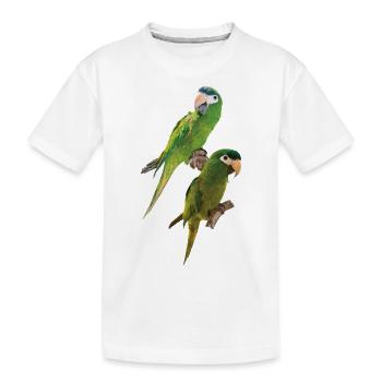 The Noble Macaw - Kids' Premium Organic T-Shirt - white - Front