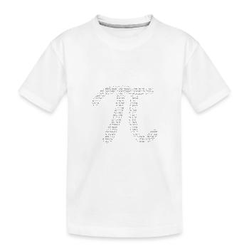 Pi - Kinder Premium Bio T-Shirt - Weiß - Vorne