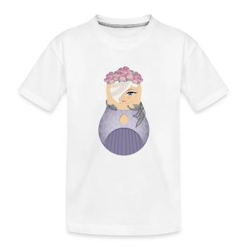 Matroschka Alva - Kinder Premium Bio T-Shirt - Weiß - Vorne