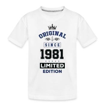1981 limited edition Geburtstag - Kinder Premium Bio T-Shirt - Weiß - Vorne