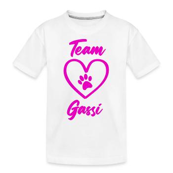 Team Dog Walk Paw Love - Kids' Premium Organic T-Shirt - white - Front
