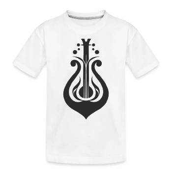 Harp Harmony: Zeitlose Eleganz - Kinder Premium Bio T-Shirt - Weiß - Vorne