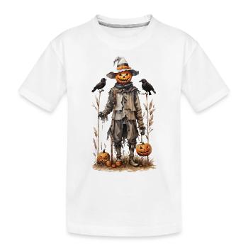 Folklore Halloween citrouille Gobelincore automne - T-shirt bio Premium Enfant - blanc - Devant