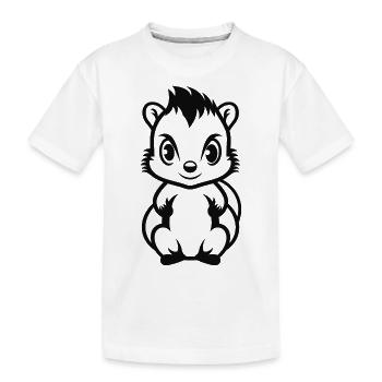 Stinktier - Kinder Premium Bio T-Shirt - Weiß - Vorne
