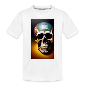 Mexikanischer Schädel - Kinder Premium Bio T-Shirt - Weiß - Vorne