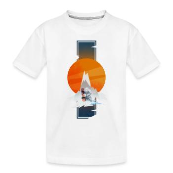 Snowboard Yéti - T-shirt bio Premium Enfant - blanc - Devant