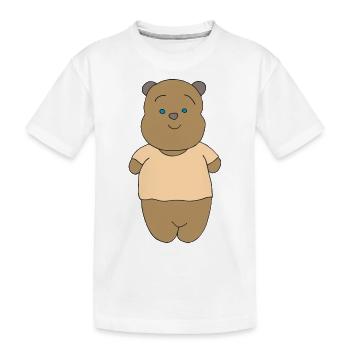 teddybär - Kinder Premium Bio T-Shirt - Weiß - Vorne