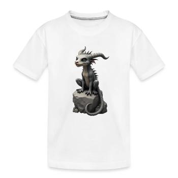 Monster on Stone 2 - Kinder Premium Bio T-Shirt - Weiß - Vorne