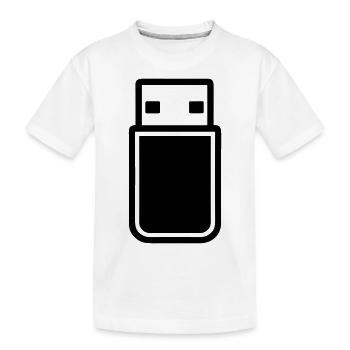 Clé usb - T-shirt bio Premium Enfant - blanc - Devant