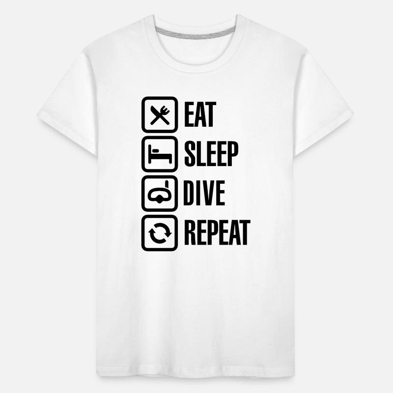 Eat Sleep Dive Repeat Kids' Premium Organic T-Shirt