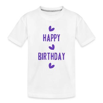 ALLES GUTE ZUM GEBURTSTAG!. ALLES GUTE ZUM GEBURTSTAG!. JAHRESTAG. - Kinder Premium Bio T-Shirt - Weiß - Vorne