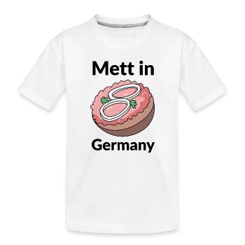 Mett in Germany - Kinder Premium Bio T-Shirt - Weiß - Vorne