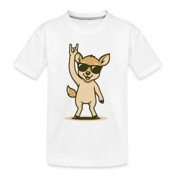 Waldrand-Rocker Rehkitz - Kinder Premium Bio T-Shirt - Weiß - Vorne