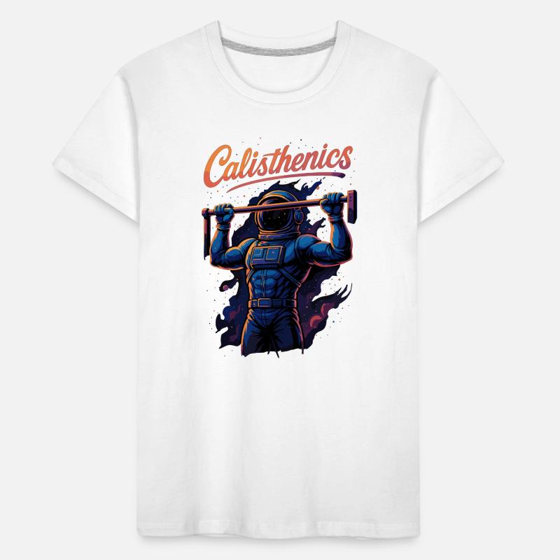 Calisthenics Astronaut Pull-ups Pull-Up Gift Kids' Premium Organic T-Shirt