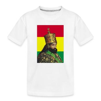 Haile Selassie I Jah Rastafari Rasta Reggae Racines - T-shirt bio Premium Enfant - blanc - Devant