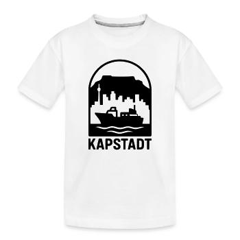kapstadt silhouette tafelberg - Kinder Premium Bio T-Shirt - Weiß - Vorne