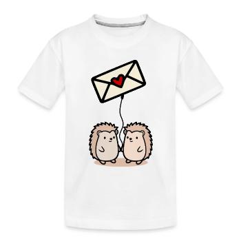 Liebesbriefe Valentinstag - Kinder Premium Bio T-Shirt - Weiß - Vorne