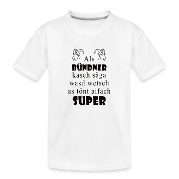 Dialecte des Grisons Super expression - T-shirt bio Premium Enfant - blanc - Devant