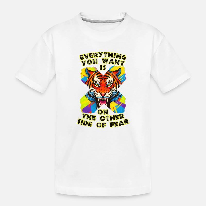 Tiger & Angst - Kinder Premium Bio T-Shirt - Weiß