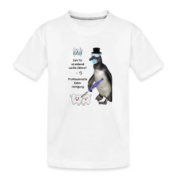 Nettoyage des dents, décoration drôle salle d’attente, entraînement - T-shirt bio Premium Enfant - blanc - Devant