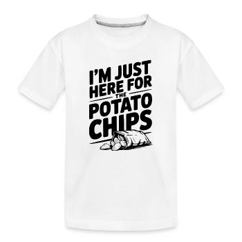 I'm Just Here For The Potato Chips - Kids' Premium Organic T-Shirt - white - Front