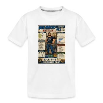 Der Macho – jeder Bizeps zählt - Kinder Premium Bio T-Shirt - Weiß - Vorne