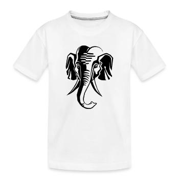 Elephant - Kinder Premium Bio T-Shirt - Weiß - Vorne
