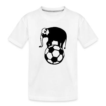 football elephant ballon foot soccer - T-shirt bio Premium Enfant - blanc - Devant