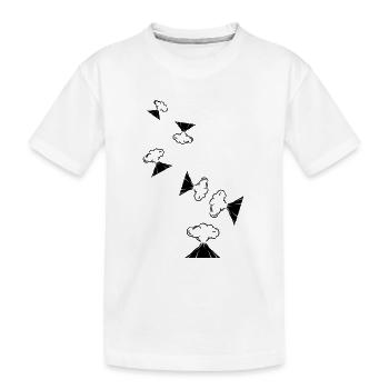 Icône de volcan - T-shirt bio Premium Enfant - blanc - Devant