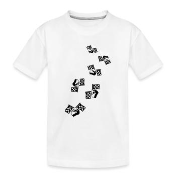 Rennfahrer helm - Kinder Premium Bio T-Shirt - Weiß - Vorne