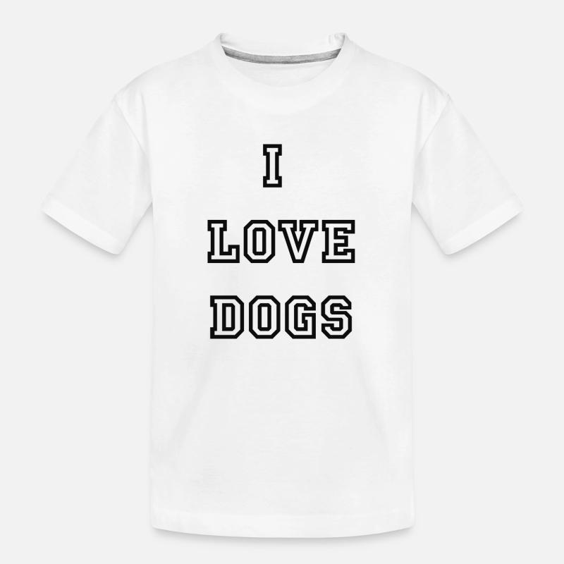 ilovedogs - Kinder Premium Bio T-Shirt - Weiß