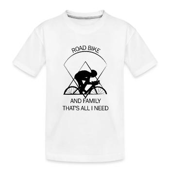 Racer - Kids' Premium Organic T-Shirt - white - Front