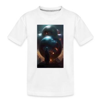 Mysterious wizard of shapes & spheres - Kids' Premium Organic T-Shirt - white - Front
