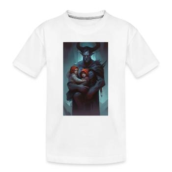 Dunkles Monster Kind Wächter - Kinder Premium Bio T-Shirt - Weiß - Vorne
