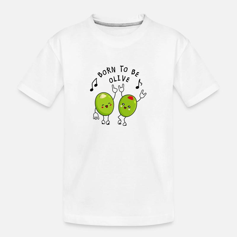 Witzige Sprüche Olive - Kinder Premium Bio T-Shirt - Weiß