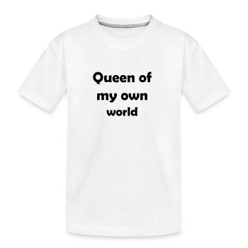 Reine de mon propre monde - T-shirt bio Premium Enfant - blanc - Devant