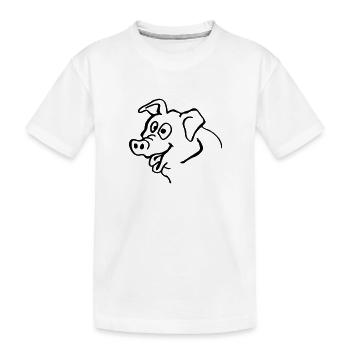 Doofe Sau - Kinder Premium Bio T-Shirt - Weiß - Vorne