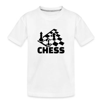 Schach - Kinder Premium Bio T-Shirt - Weiß - Vorne