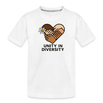 Unity in Diversity - Kids' Premium Organic T-Shirt - white - Front