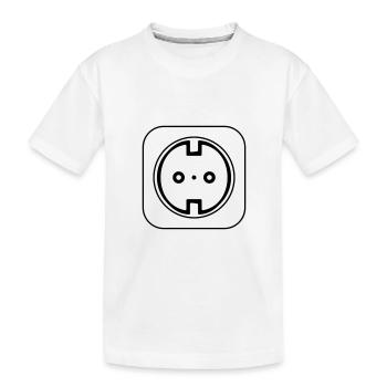 Symbole de prise électrique Électricien - T-shirt bio Premium Enfant - blanc - Devant