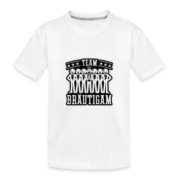Wedding Groom Bachelor Party - Kids' Premium Organic T-Shirt - white - Front